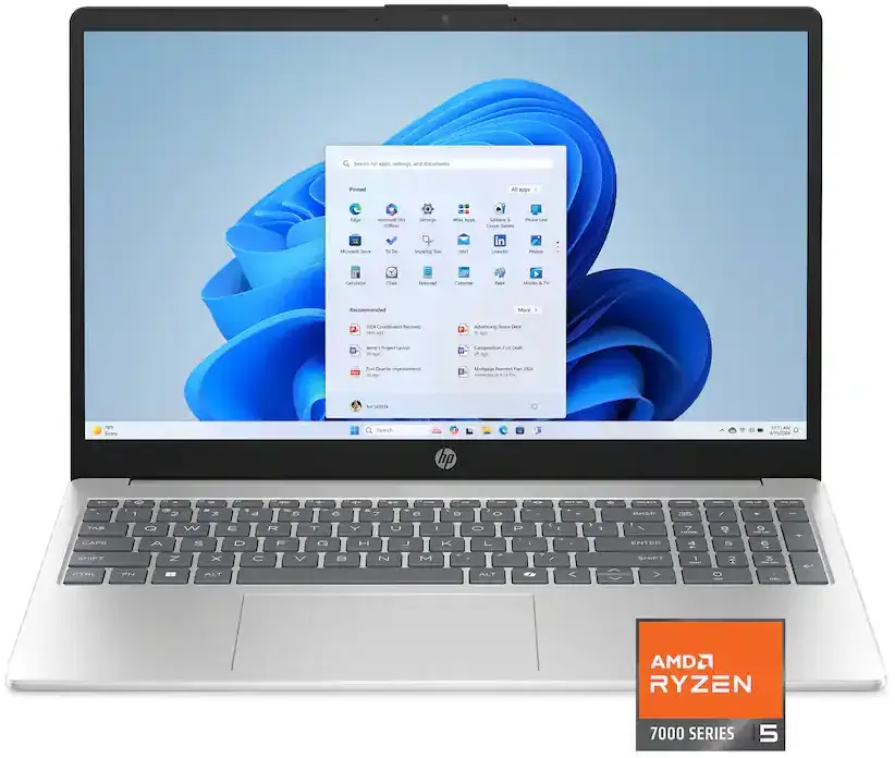 HP 15s FC0146DX AMD Ryzen 5 8GB D5 512GB SSD 15.6" FHD Touchscreen Display Win11 Natural Silver