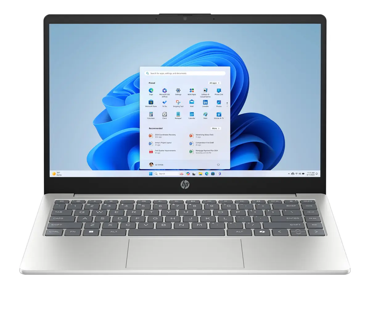 HP Laptop AI 14-HC0037NR Intel Core Ultra 5 225U 8GB 256GB SSD 14" FHD Display Win11 Natural Silver